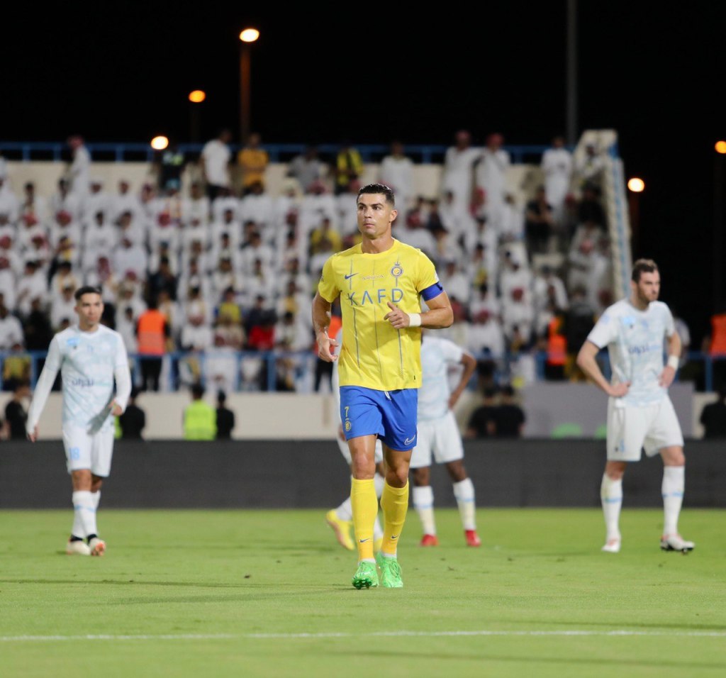 How did Cristiano Ronaldo perform against Al-Okhdoud?